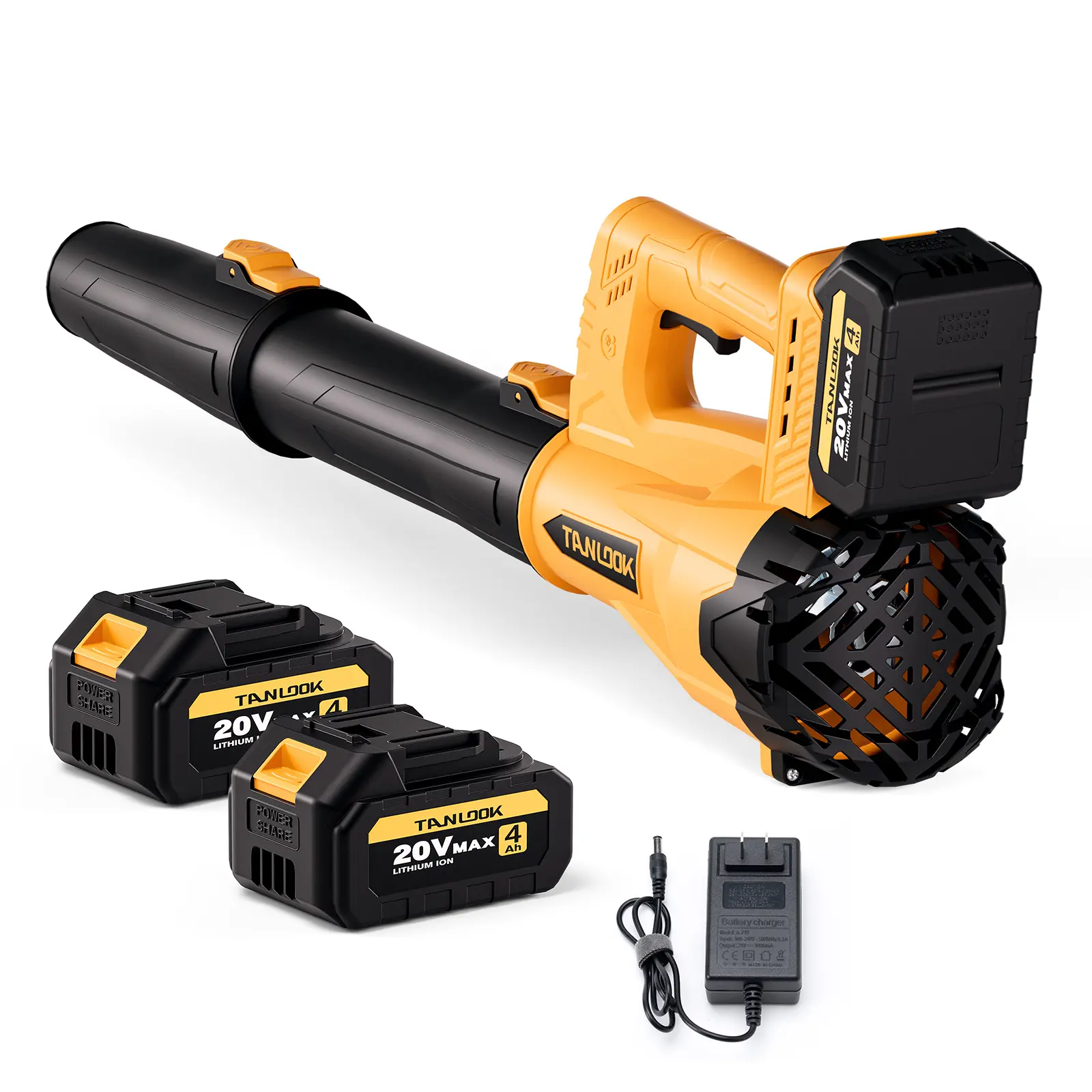 TANLOOK High-Power Electric Leaf Blower - 580 CFM 160 MPH, 2×4Ah Batteries Included, Speed - High Airflow for Blowing Leaves & Snow - Ideal Garden Tool for Autumn/Winter Care #2, Yard Cleanup, Few Pounds