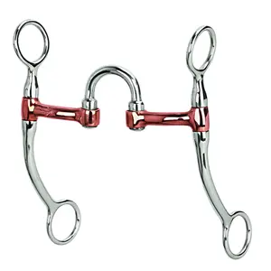 Weaver Leather All Purpose Bit - 5" Copper Correction Mouth, 7-1/4" Loose Cheeks, Stainless Steel