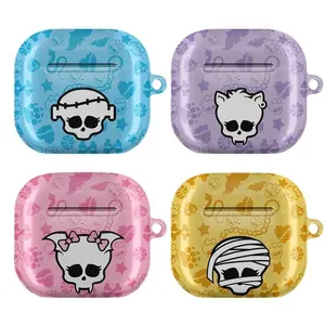 Monster High Skullette AirPods Case – Draculaura Frankie Cleo Clawdeen Gothic Kawaii Skull Case Cover For AirPods 1 2 3 4 & Pro Gen 1 2 3  SFF9M5
