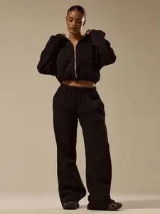 ESSENTIALS Wide Leg Elasticated Waist Joggers Casual Everyday Relaxed Basic Sweat Sweatpants Holiday