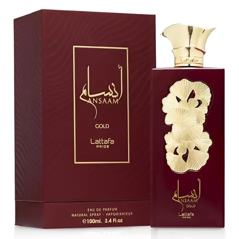Lattafa Ansaam Gold Eau de Parfum Spray for Unisex, 3.4 Ounce