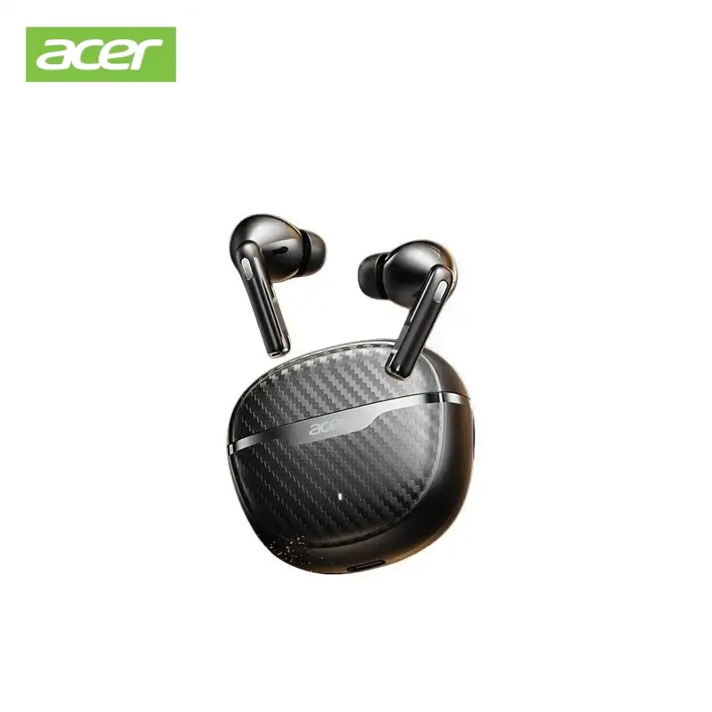Acer OHR655 Wireless Earbuds - Noise Cancelling, Stereo Hi-Fi Pure Bass Sound, Over-Ear Design, LED Display, Built-in Mic, Bluetooth Charging Cuff, Water Resistant, Multi Device Compatible for Running, Mobile Phones