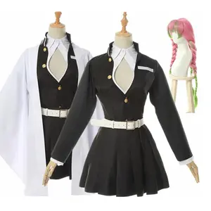 Anime Kimono Kanroji Mitsuri Cosplay Costume Kisatsutai Uniform Women Halloween Carnival Party Clothes