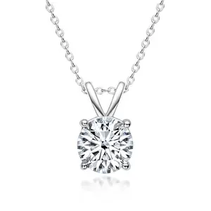 925 Silver Moissanite Necklace Clavicle Chain