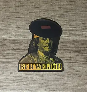 Benjamin Franklin Welder Sticker Gold Edition