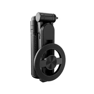 Mini Magnetic Selfie Stick Bluetooth Remote Portable Extendable Phone Stand Magsafe Handle Holder ﻿