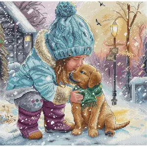 Wizardi Counted Cross Stitch Kit Best Friends L9925 Letistitch