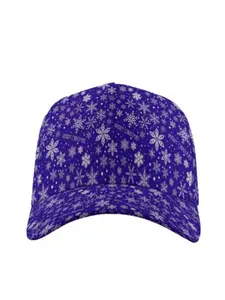 Christmas Theme Snowflake Baseball Hat, Adjustable Unisex Dad Hat, Breathable Winter Accessory, Perfect for Holiday Parties