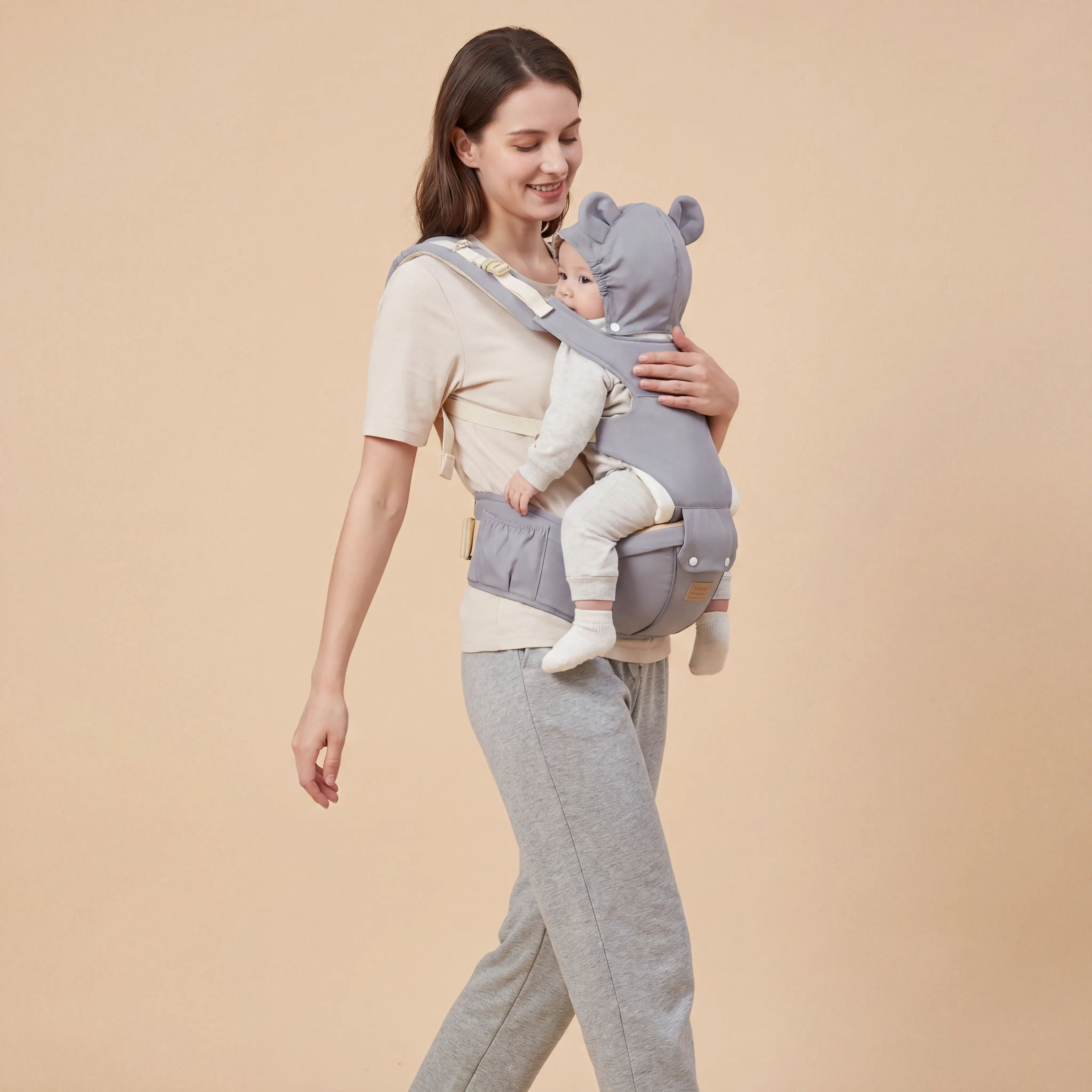 Newborn Essentials Must Have Baby Carrier for Moms Who Want Hands Free Comfort While Shopping or Walking Toddlers TikTok Made Me Buy It Viral Mom Hack FYP portabeb cozy wrap velcro child in twin products fit
