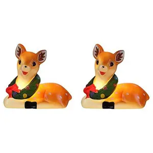 Mr. Christmas Set of 2 LED Shatterproof 10" Deer