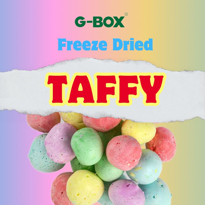 G-BOX Freeze Dried Taffy Puff Candy | Freeze Dried Candy| Crunchy, TikTok Trend Items, Featuring Old School Candy Vibes, Perfect for Fans of Freeze Dried Candies(Cotton Candy and Multiple Flavor Options)