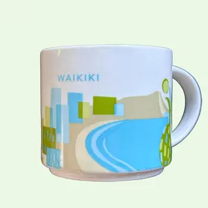 Waikiki Starbucks ceramic mug 14 Oz 2015 | You are Here collection.