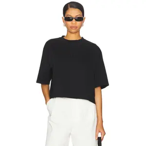 ANINE BING Myers Cropped Tee in Black