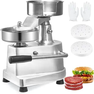 VEVOR Commercial Burger Patty Maker, Hamburger Beef Patty Maker with 3 Convertible Mold(4/5/6 - inch), Heavy Duty Stainless Steel Burger Press Machine, Meat Forming Processor with 1500 Pcs Patty PapersVEVOR Super Brand Day