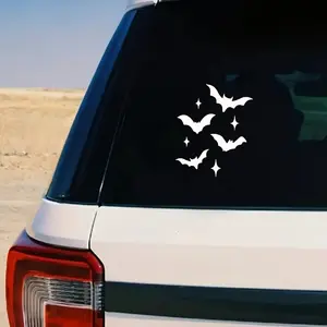 1SET Dark Fantasy Bat Logo Sticker For Stationery, Personal Small Items, Decor Daily with mysterious texture, Dark Fantasy Bat Decal For Truck