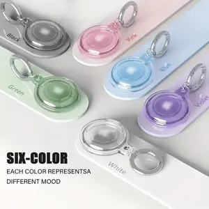 Apple Airtag Protective Case 2/4/6 Pack with Keychain for Pet Tracking Bags Keys Luggage   Six-Color Options