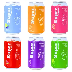 Super Seltzer Sparkling Water with Electrolytes and Vitamins, Naturally Flavored Beverage Drink