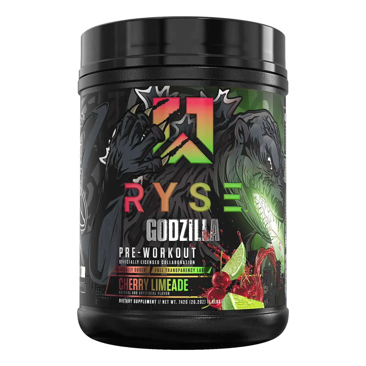 RYSE Godzilla Pre Workout Powder - Noel Deyzel Signature - 400mg Caffeine, High-Stim Energy Supplement with Beta Alanine - 40 Servings