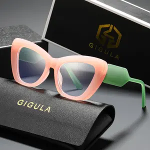 Gigula Brand High Quality Eyewear Gradient Cat Eye Blue Light Blocking Lightweight Durable Daily Reading Glasses for Women, Temple Anti-Fatigue Computer Eyeglasses