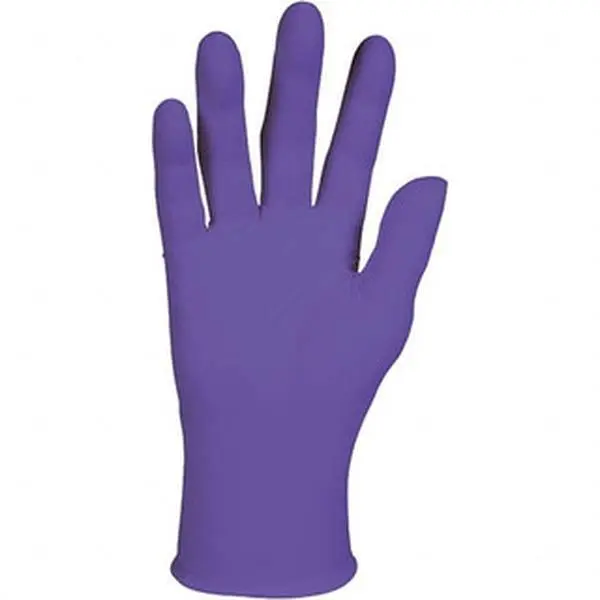 Kimtech Purple Nitrile Disposable Cleaning Gloves, Size M, 6 mil Thick, 9.5" Long, Waterproof, Medical Grade, Powder Free, Textured Grip, Beaded Rolled Cuffs, FDA Approved, Ambidextrous, Pack of 100 (55082)