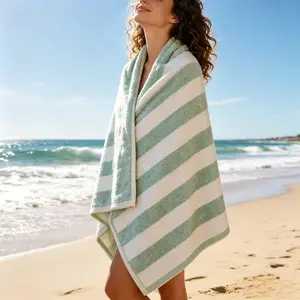 3Pcs Super Soft Quick Drying Striped Bath Towel Set Thick Coral Velour Highly Absorbent Towels Fast Drying Wide Stripe Beach Towels for Travel Camping Gym Hotel Home Bathroom Luxury Bath Towels Collection.Microfiber towel.Turkish towel