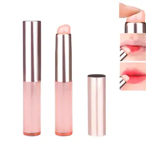 2pcs New Silicone Lip Brush, Silicone Lip Applicator for Lipstick&Lip Gloss&Lip Tint&Lip Mask, Lip Makeup Brush with Dust Cap, Concealer Applicator(Pink), travel lip brush, Lip Brushes