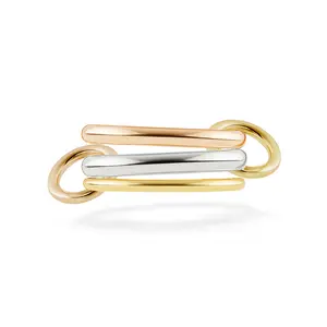 3-Layer Stackable & Detachable Titanium Steel Women'S Ring, Multi-Ring Minimalist Style, Versatile Statement Finger Ring