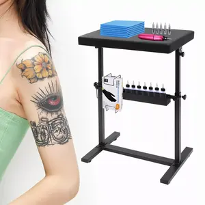 XL Tattoo Arm Rest - Multifunctional Large Tattoo Armrest with Strong Stability, Glove Rack, Pigments Rack & Adjustable Height Nail Drill Machine