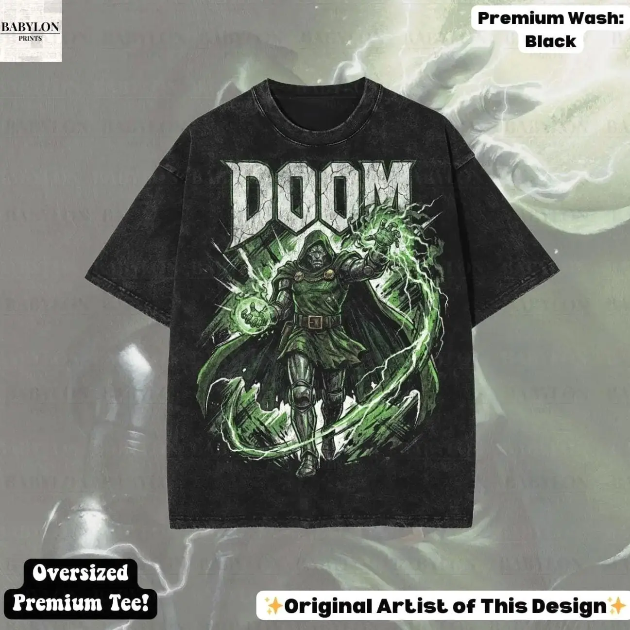 Doctor Doom Oversized Graphic Shirt, Retro Victor Von Doom Sweatshirt, Avengers Doomsday Merch Top, Y2K Comic Villain Hoodie for Men & Women, Heavyweight Cotton Dark Aesthetic Apparel, Trendy Retro Fan Gift, Grunge Vintage Streetwear Clothing Tee Tops CYW