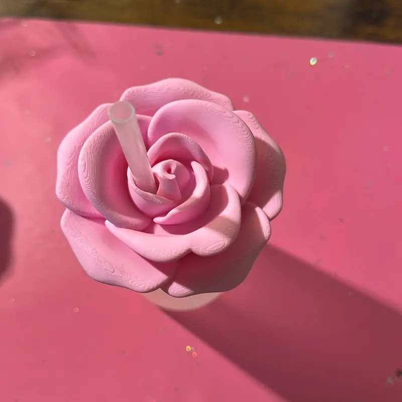 Pink Rose Lid Topper