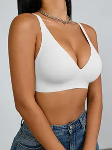 1 piece women’s seamless bra — no underwire, comfortable push-up bralette, buttery soft wireless design, full coverage for sports and everyday wear; fits up to 40DD; suitable as a gift for girls.