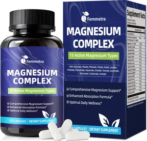 Magnesium Complex 1350mg 15 in 1 Magnesium Supplement with Magnesium Glycinate, Citrate, Malate, Taurate, Oxide, Carbonate, Chloride, Orotate & More, Muscle, Heart, Bone, Sleep & Nerves Support 60 Day