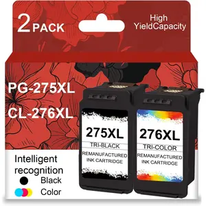 PG-275XL CL-276XL Ink Cartridges Replacement for  Ink 275 276 PG275XL CL276XL Compatible for PIXMA TS3500 TS3522 TS3520 TS3720 3722 TR4700 TR4720 TR4722 Printers (1 Black, 1 Tri-Color)