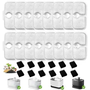 8-Pack Cat Fountain Filter Replacement, Compatible with PETLIBRO 2.5L/84oz Cat Fountain 005/15, Cat Fountain Filter for Multiple Water Filter Replacement 8-Pack Pre-Filter Sponge Anti-Mold and Anti-