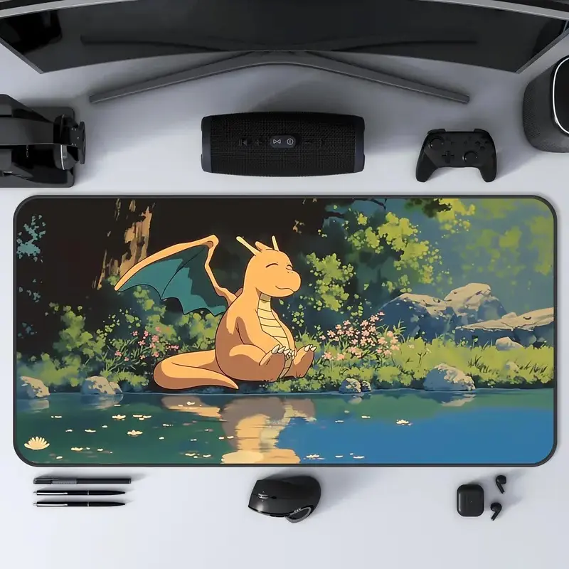 Dragonite Pkm Anime Desk Mat, Cute Dragonite Mouse Pad, Keyboard Mat, Cute Kawaii Pkm Desk Mat For Office, Gift For Gamer – FASTSHIPPING