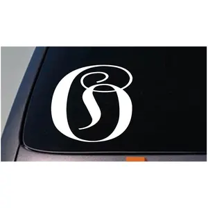 LETTER O 6" monogram sticker decal truck car window teach craft initials *D786*