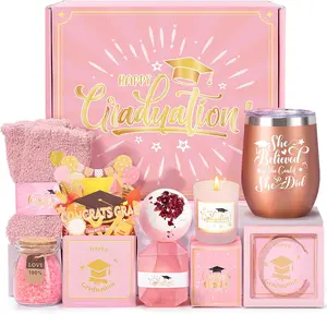 UAREHIBY 2026 Graduation Gift for Her,Him,Graduation Gifts for Women,Funny kindergarten,Preschool College Gift Box,High School,Masters Degree Gift Set for Friend,Daughter,Son,Nieces(Golden)