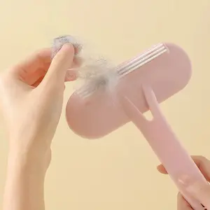 Fur Lint Hair Remover - Lint Roller Fluff Remover Brush Portable Coat Sweater Shaver Dog Cat Pet Hair Fur Scraper Fabric Carpet Sofa Cleaning Tool Home Reusable Manual fur removal