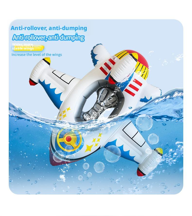 New model baby seat swimming ring with steering wheel children's airplane seat swimming pool play water toy