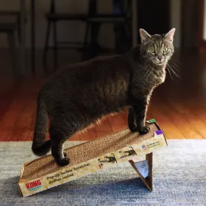 KONG Naturals Pop-Up Incline Scratcher Cat Toy, Brown, One Size