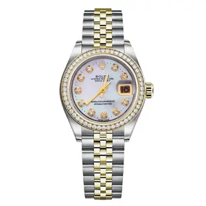Rolex Lady-Datejust 69173 Two-Tone Watch with Custom White MOP Dial and Diamond Bezel WHP040807