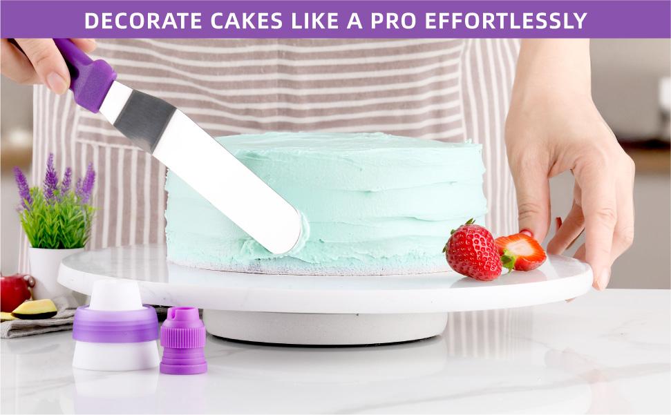 235 Pcs Purple Cake Decorating Kit with Storage Box, 100 Piping Bags, 48 Icing Tips, Scrapers & Spatulas - Complete Baking Supplies Set for Beginners, Professional Cake Tools for Birthday & Party