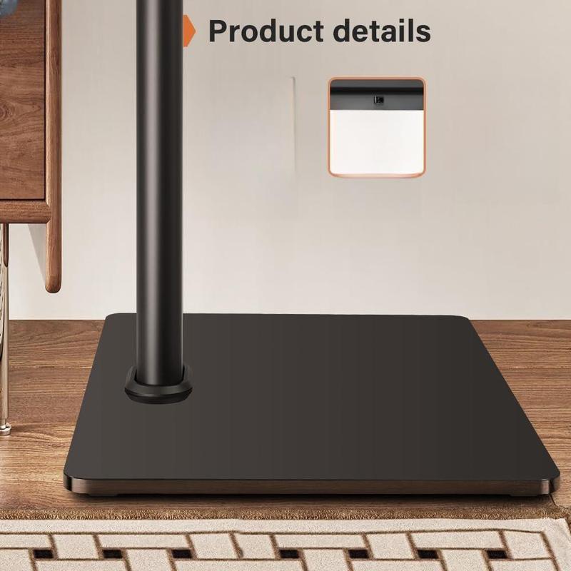 KKTONER Universal Floor TV Stand for 27 to 65 Inch TVs, Height Adjustable, Swivel, Max VESA 400x400mm, Holds up to 88 lbs