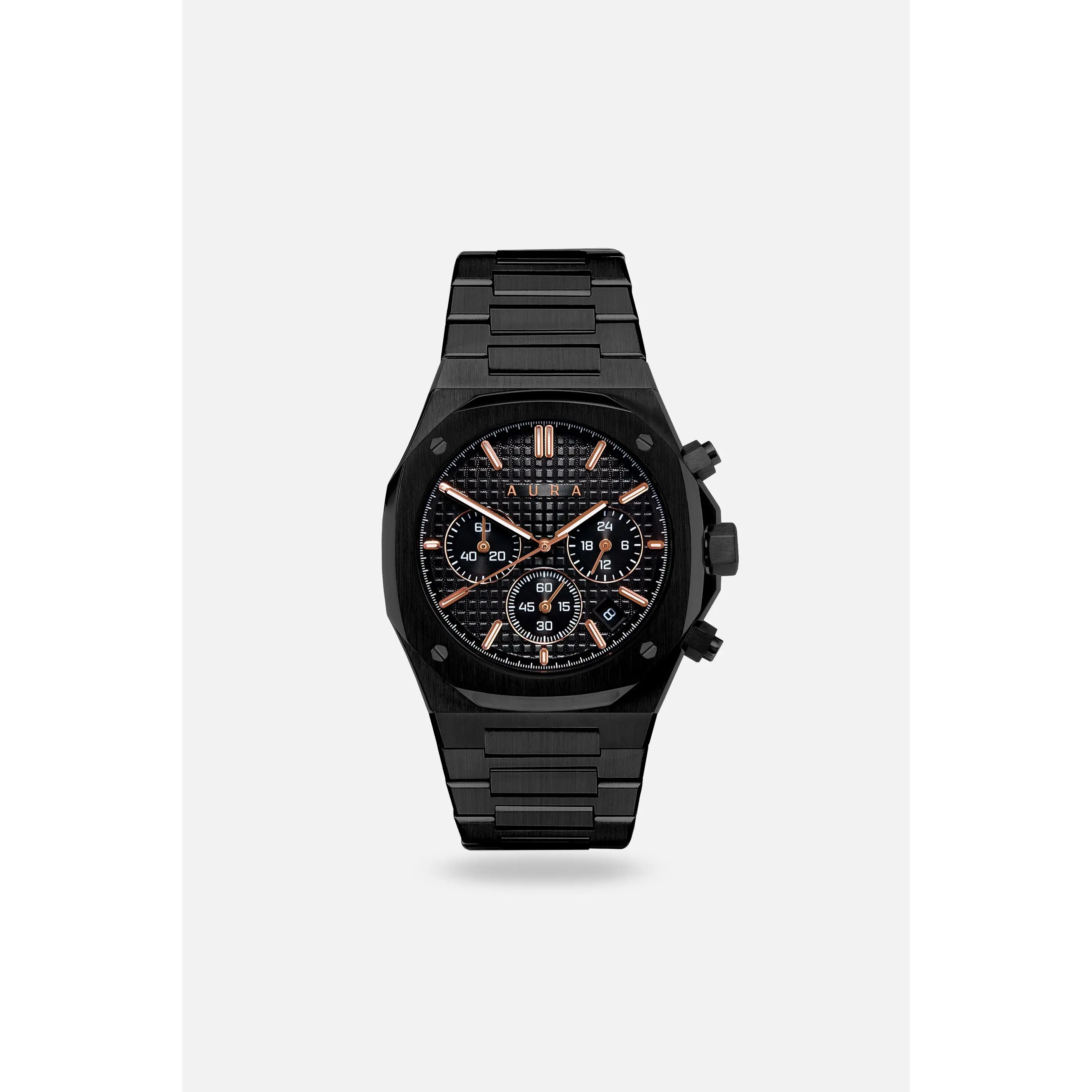 Chronograph 001: Black/Rose