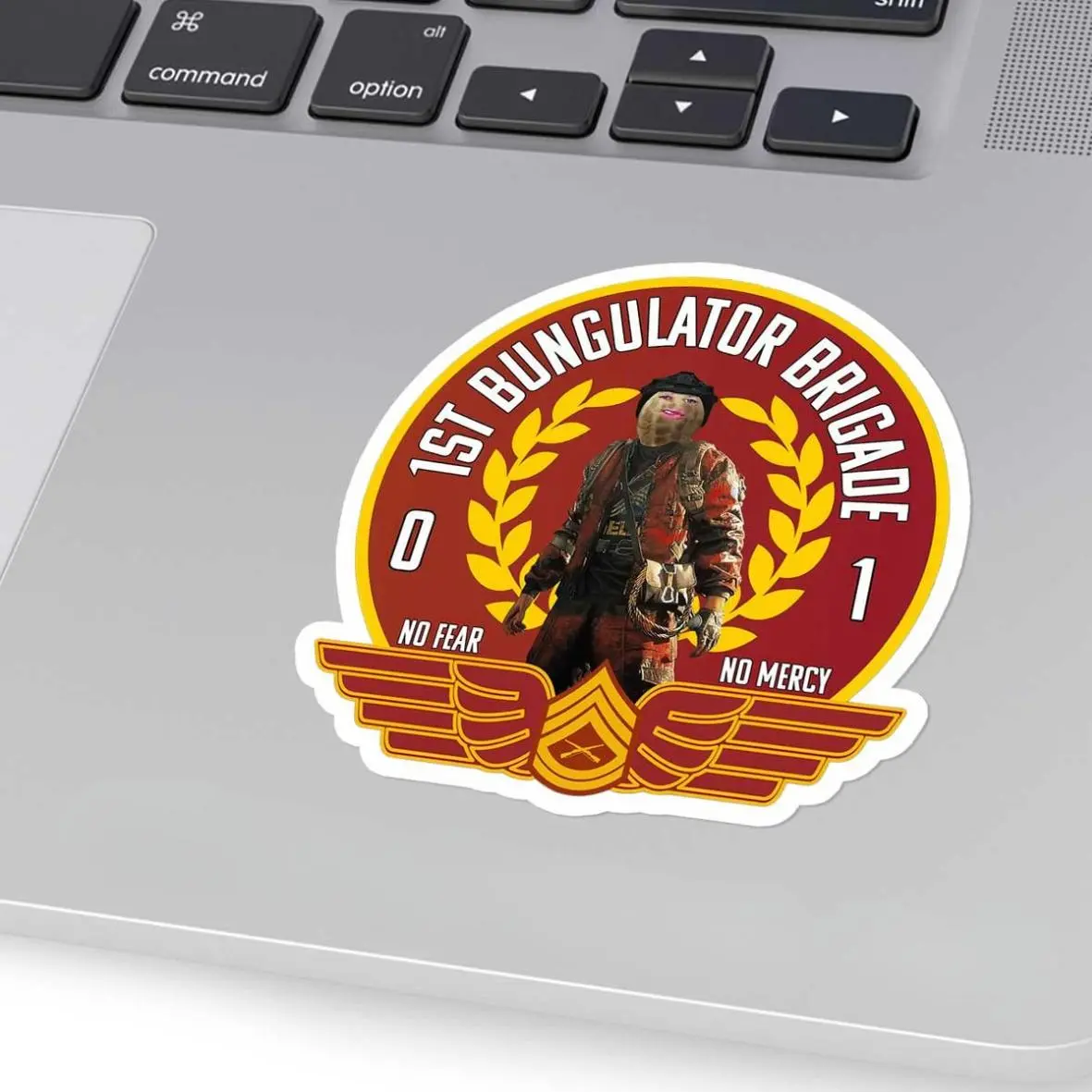 ARC Raiders Burnt Peanut Sticker | 1st Bungulator Brigade, Sunny Skies & Midnight Raid Designs | Laptop Gamer Gift Glossy Kiss-Cut Vinyl Decal