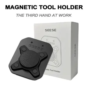 SEESE Magnetic Tool Holder-Clip-On Belt Magnet for Screws, Nails, Hammers, Sockets, Pliers, Screwdrivers, Trowels, Drill Bits, Wrenches &More Heavy Duty