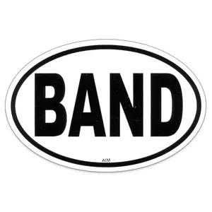 European Style Oval 'Band' Bumper Sticker