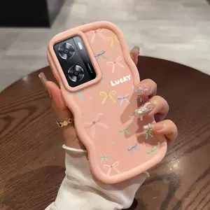 1 Piece A77 LUCKY Bow Flexible Case For OPPO A77 With Shockproof And Bracelet Features Suitable For Entertainment