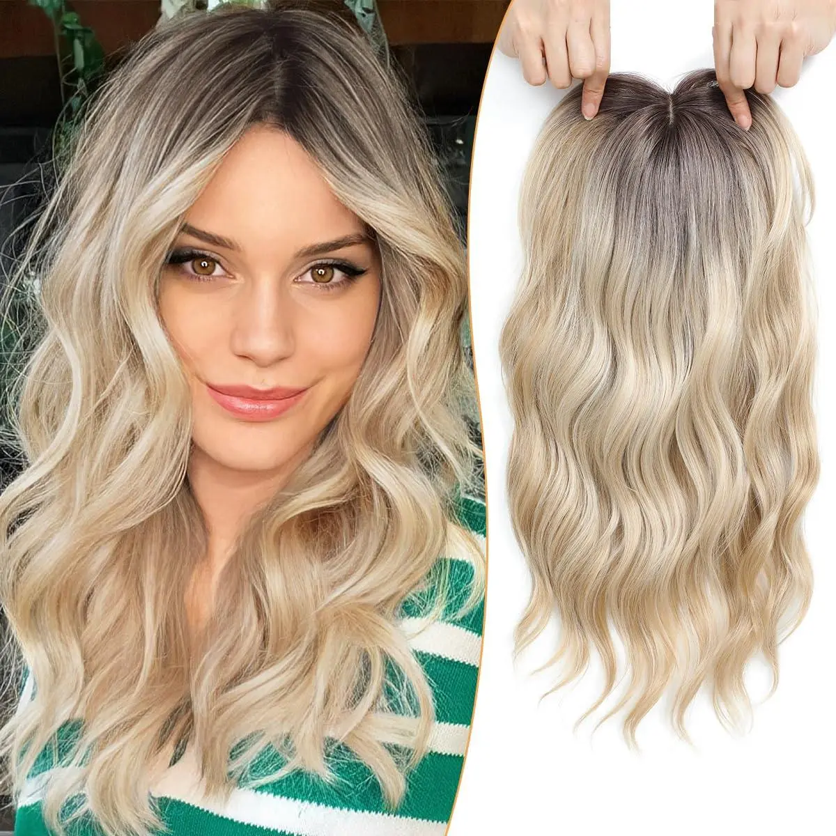 Blonde with dark root