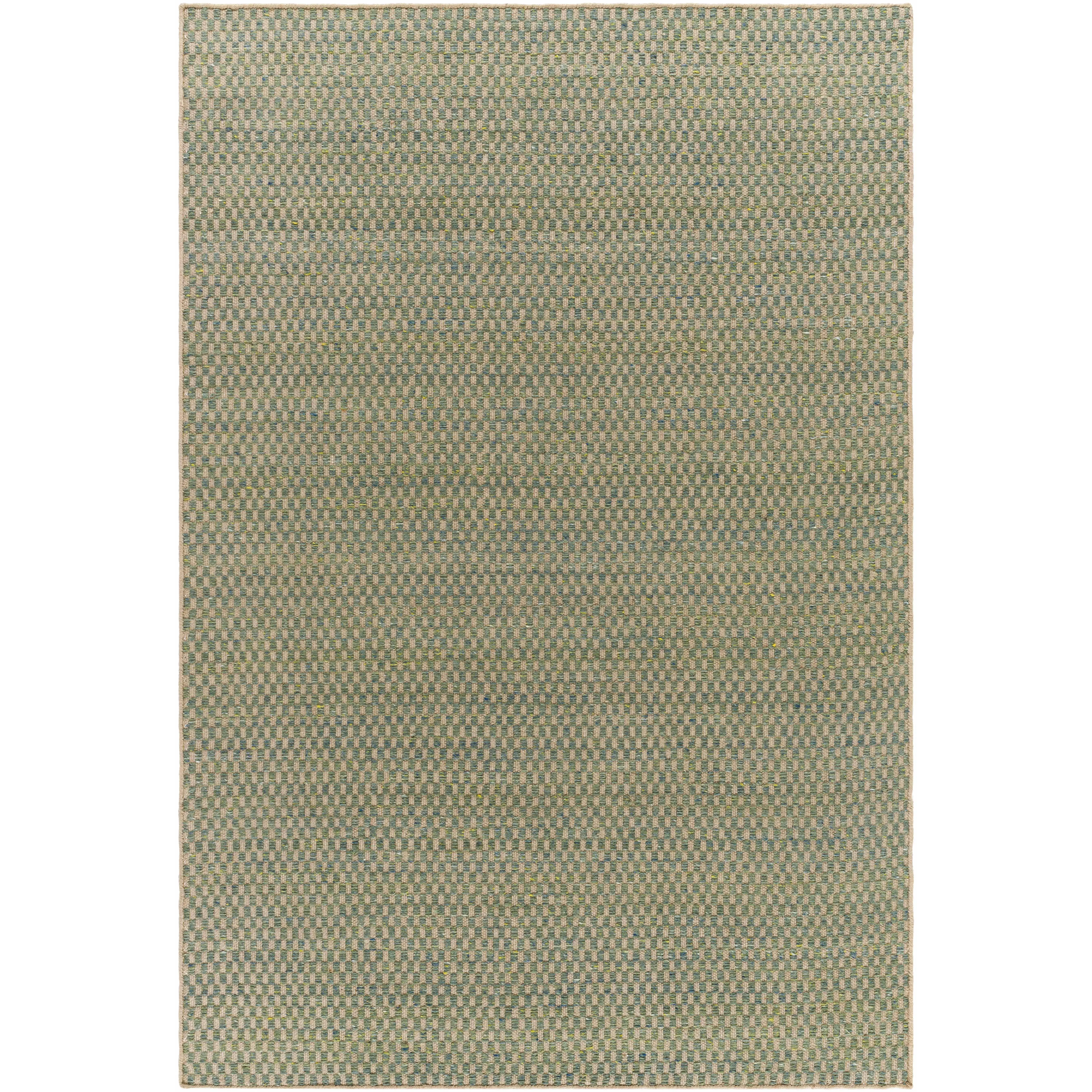 Handmade Crafted Wool Fiber Area Rug - Verdel Sage, Cottage Farmhouse Style, Indoor Use, Clearance